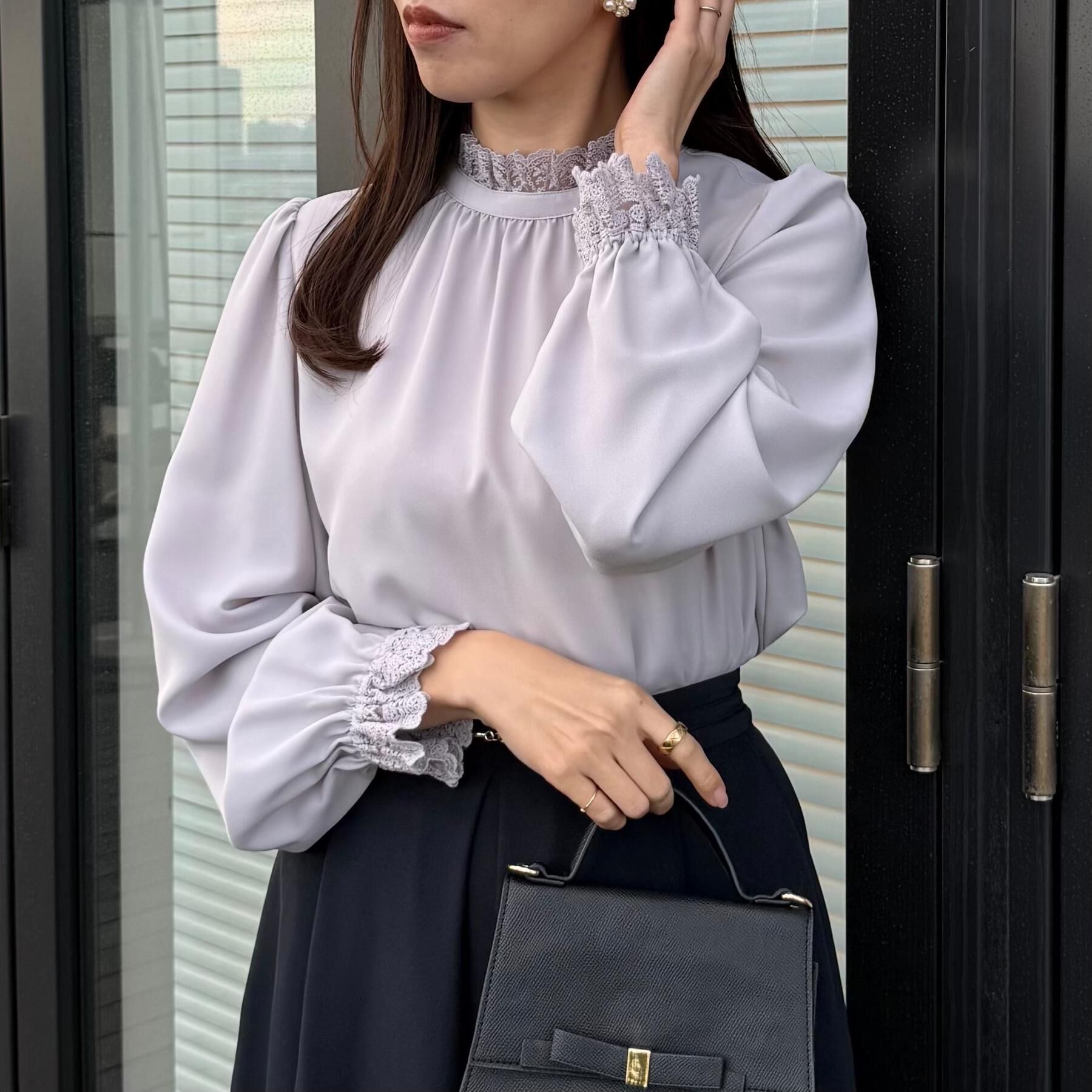 Couture broach「【2WAY・ハレの日・通勤】エンブロレースブラウス」|シャツ・ブラウス|