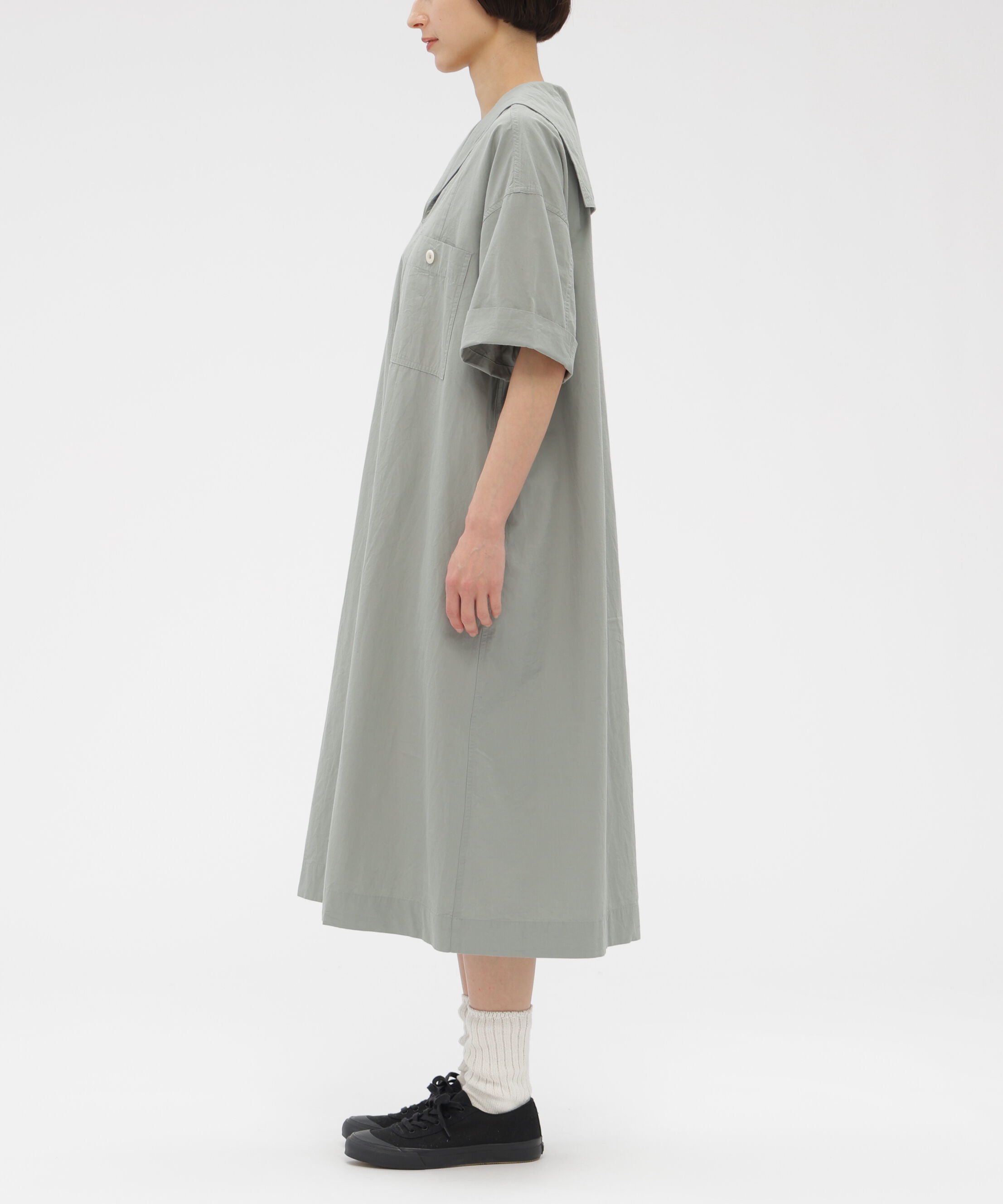 MHL.「SANDED COTTON LINEN DRESS」|ワンピース|