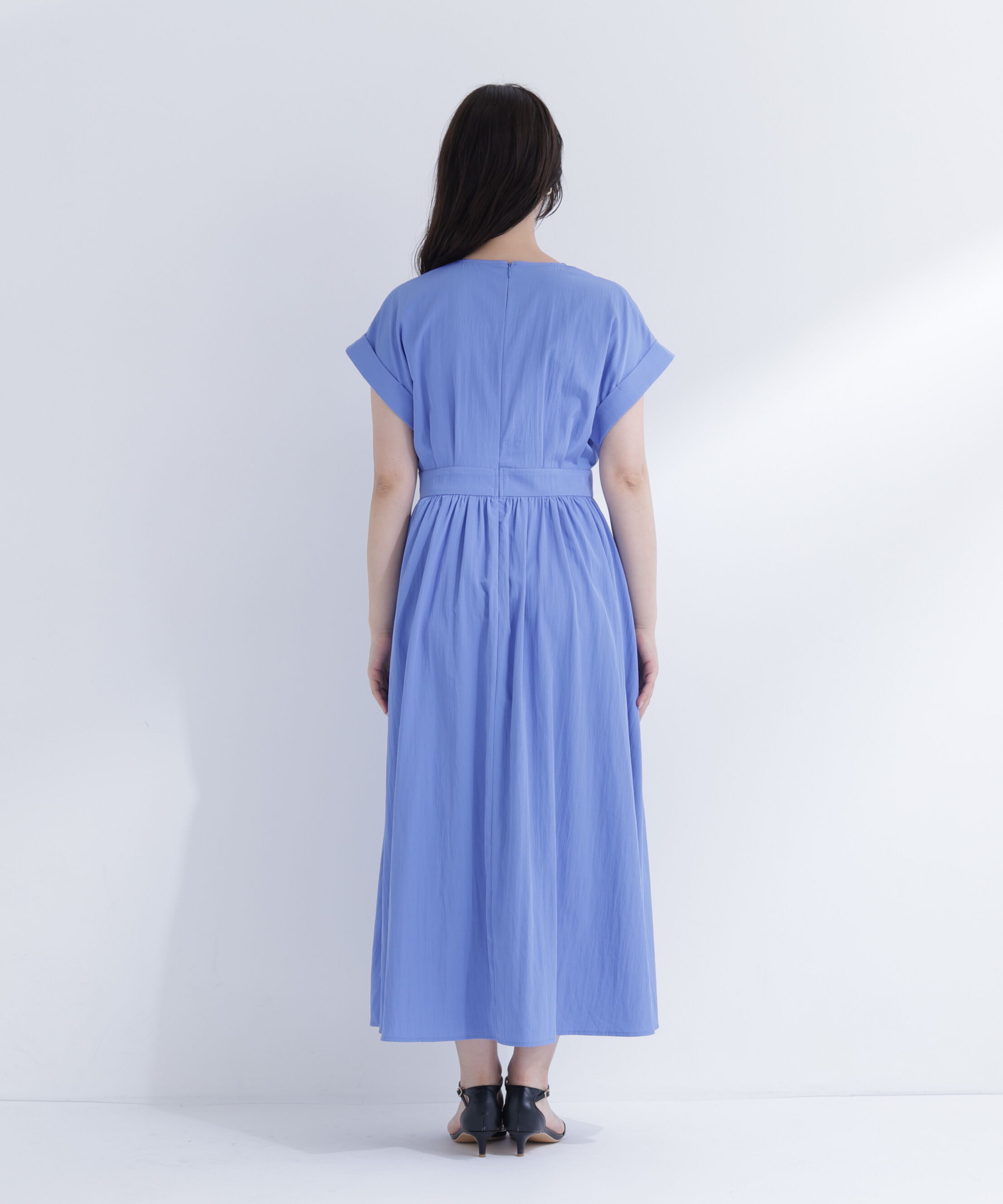  「開襟フレンチワンピース」|ワンピース|