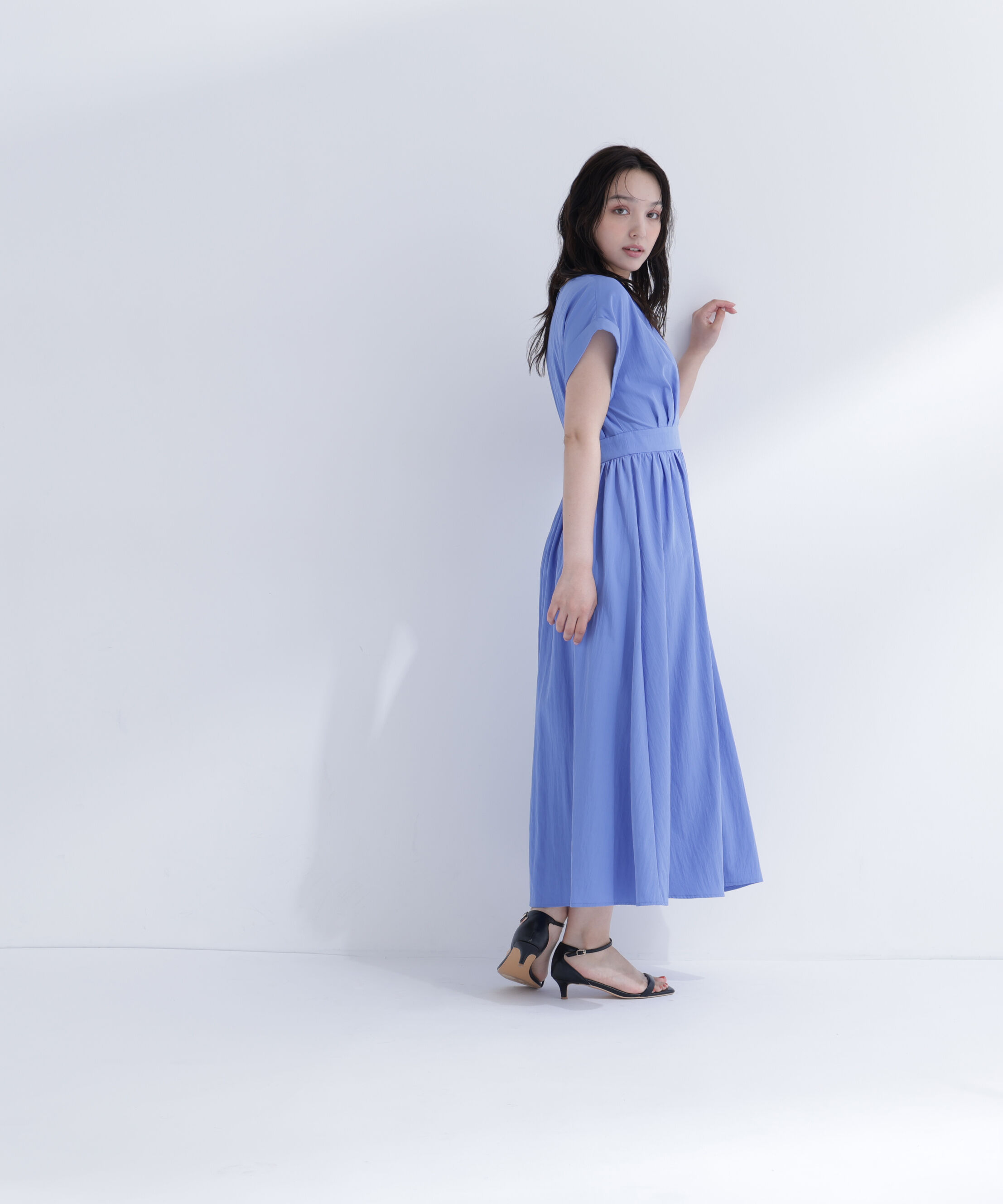  「開襟フレンチワンピース」|ワンピース|