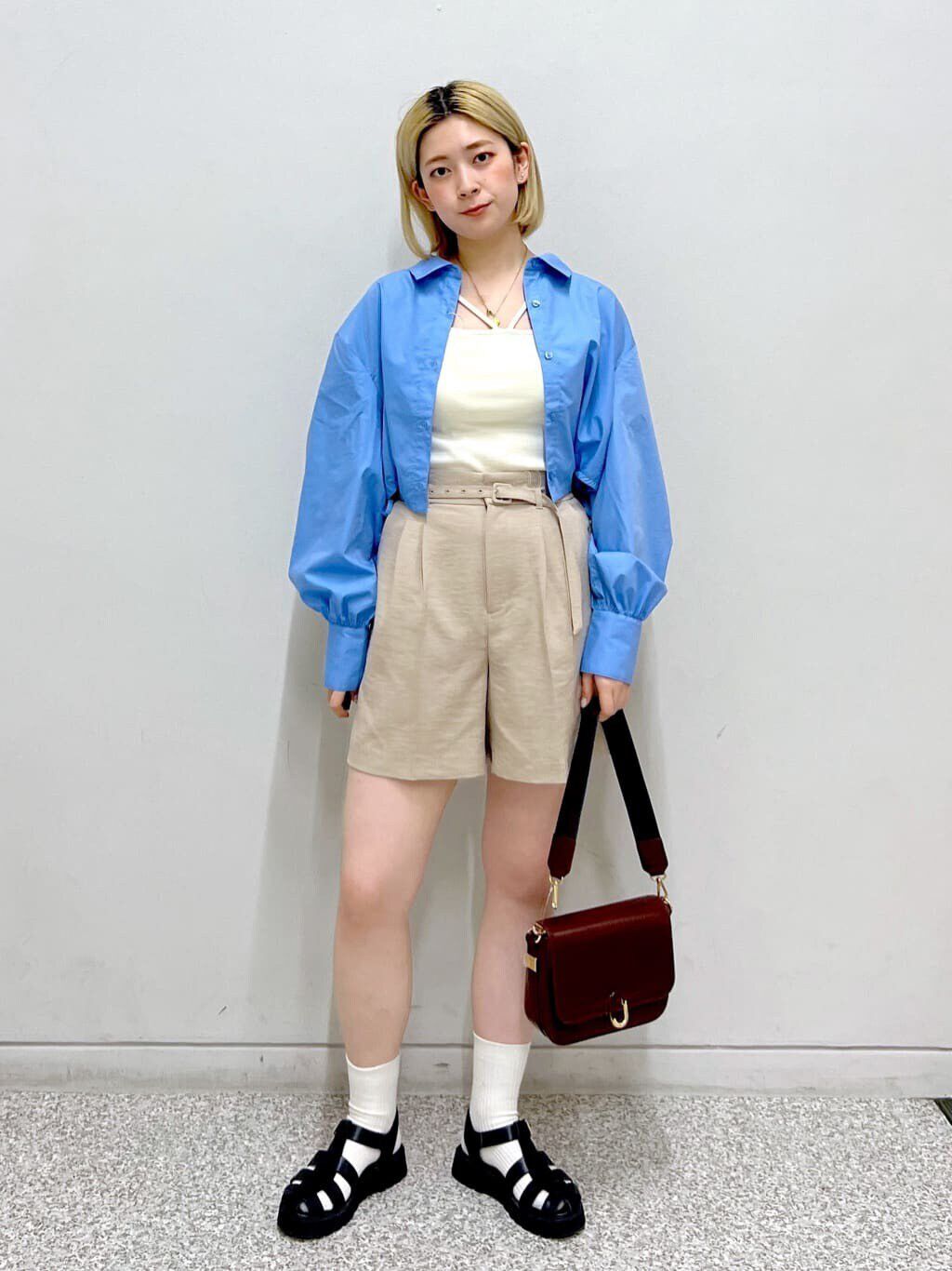  「[低身長サイズ/Sシリーズ]気流染めベルト付ショートパンツ」|その他|
