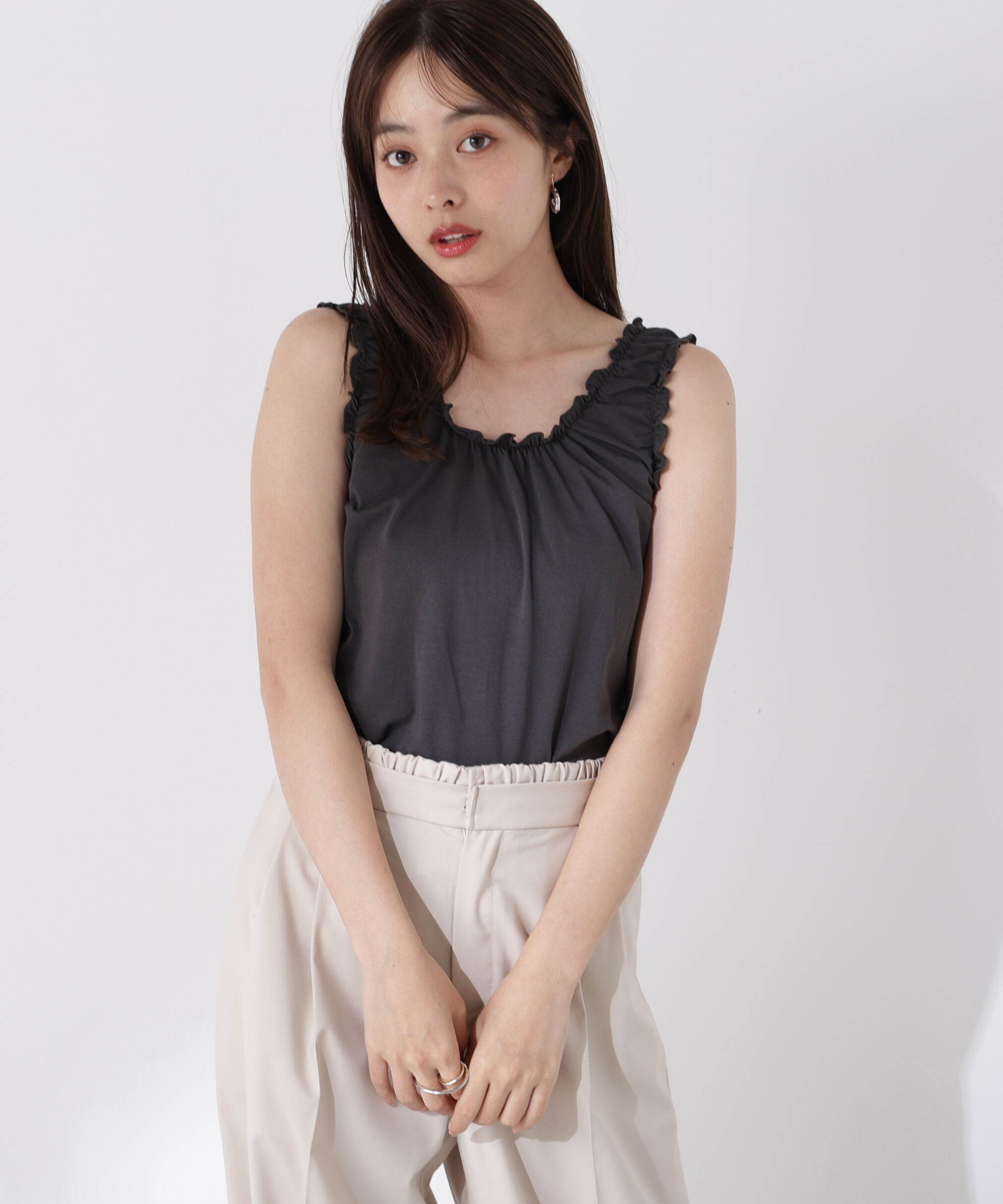 PROPORTION BODY DRESSING「ギャザータンク」|Tシャツ・カットソー|