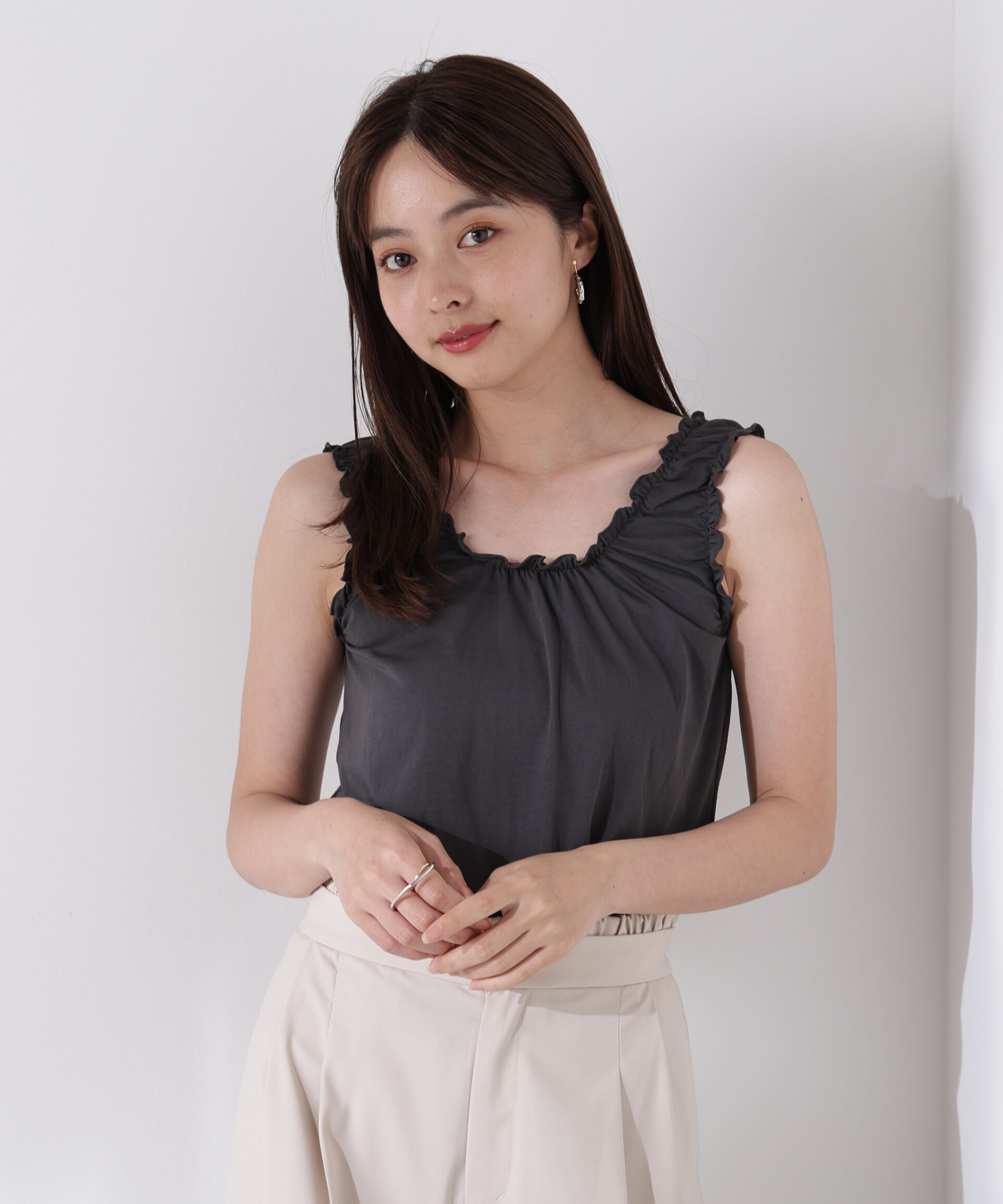 PROPORTION BODY DRESSING「ギャザータンク」|Tシャツ・カットソー|