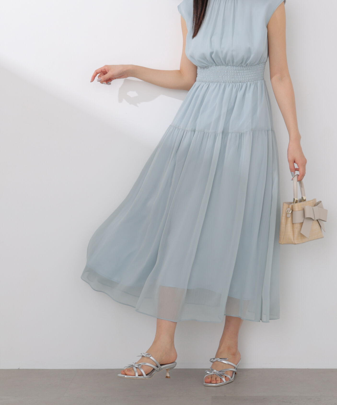 PROPORTION BODY DRESSING「ウエストシャーリングワンピース」|ワンピース|