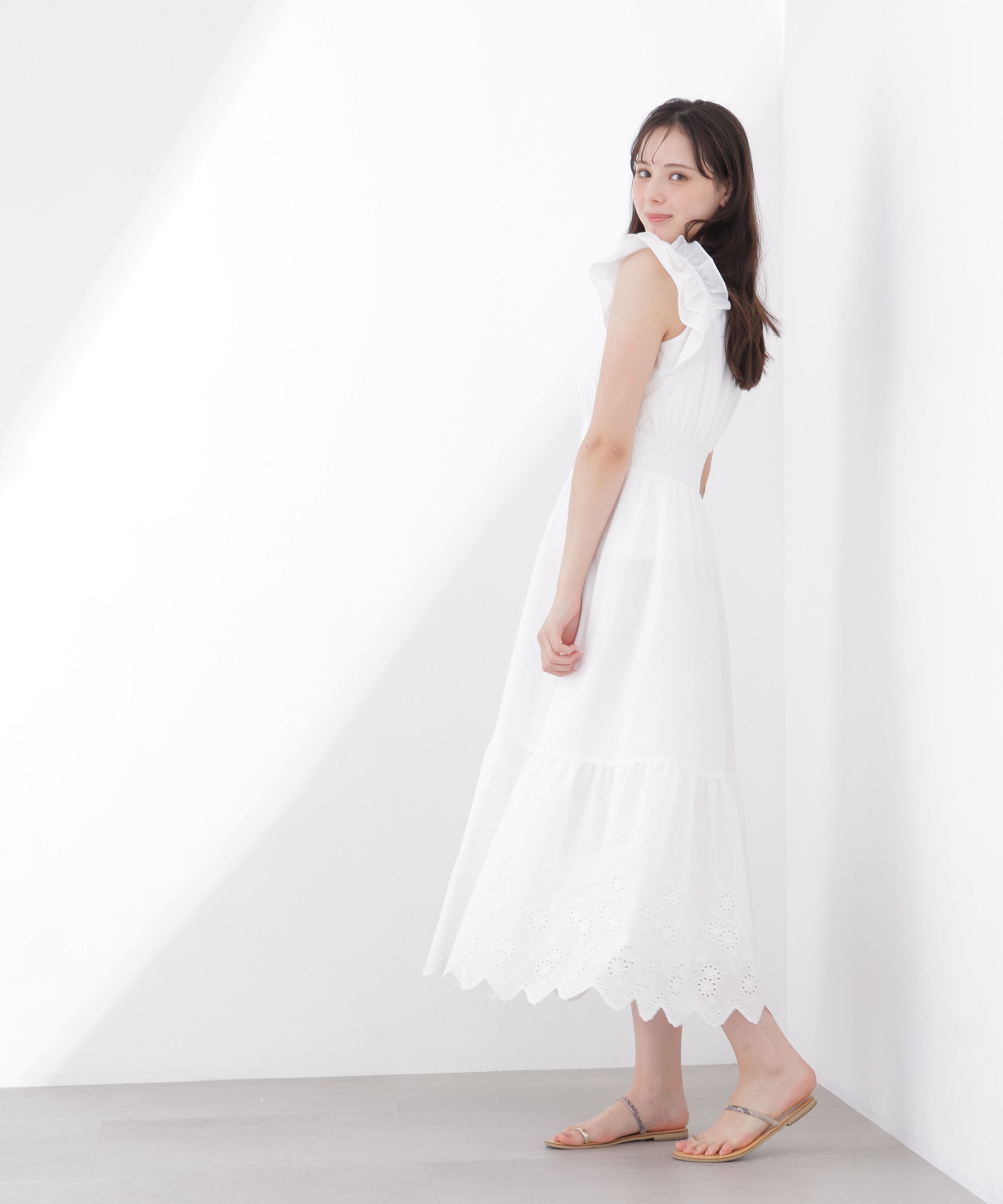 PROPORTION BODY DRESSING「〈EDIT COLOGNE〉コットンエンブロイダリーワンピース」|ワンピース|