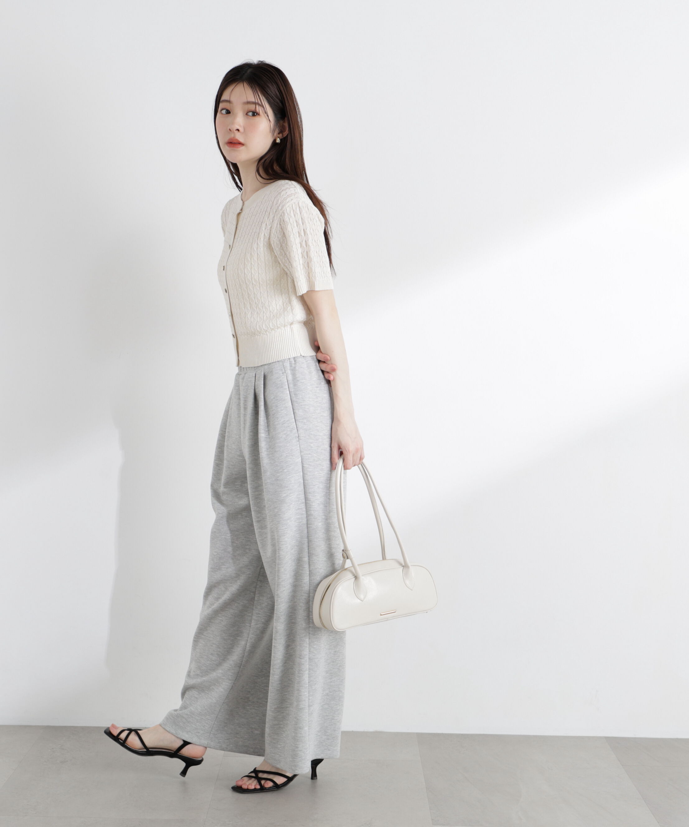PROPORTION BODY DRESSING「〈a/mie〉シルク混サマーケーブルニット」|ニット・セーター|