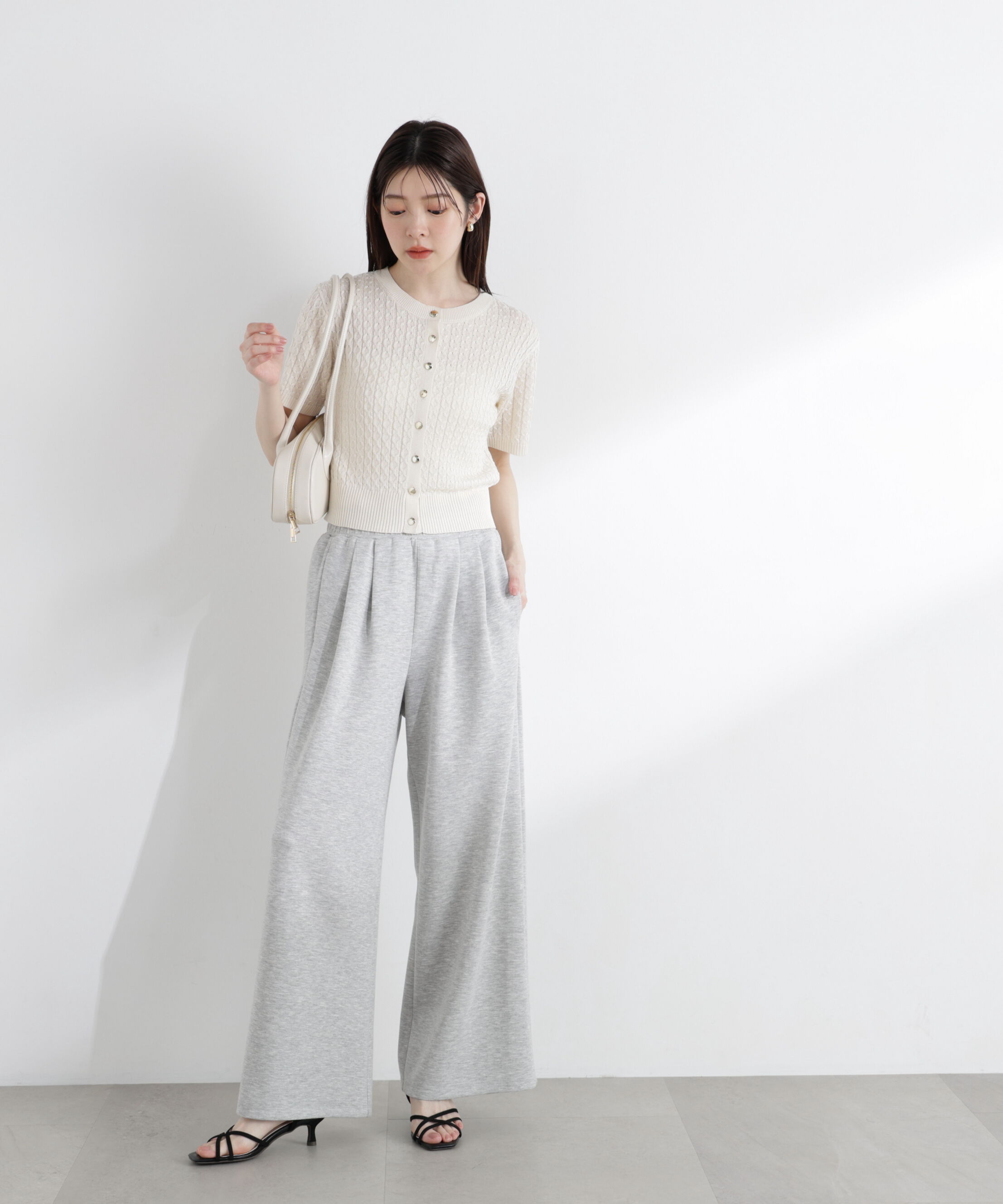 PROPORTION BODY DRESSING「〈a/mie〉シルク混サマーケーブルニット」|ニット・セーター|