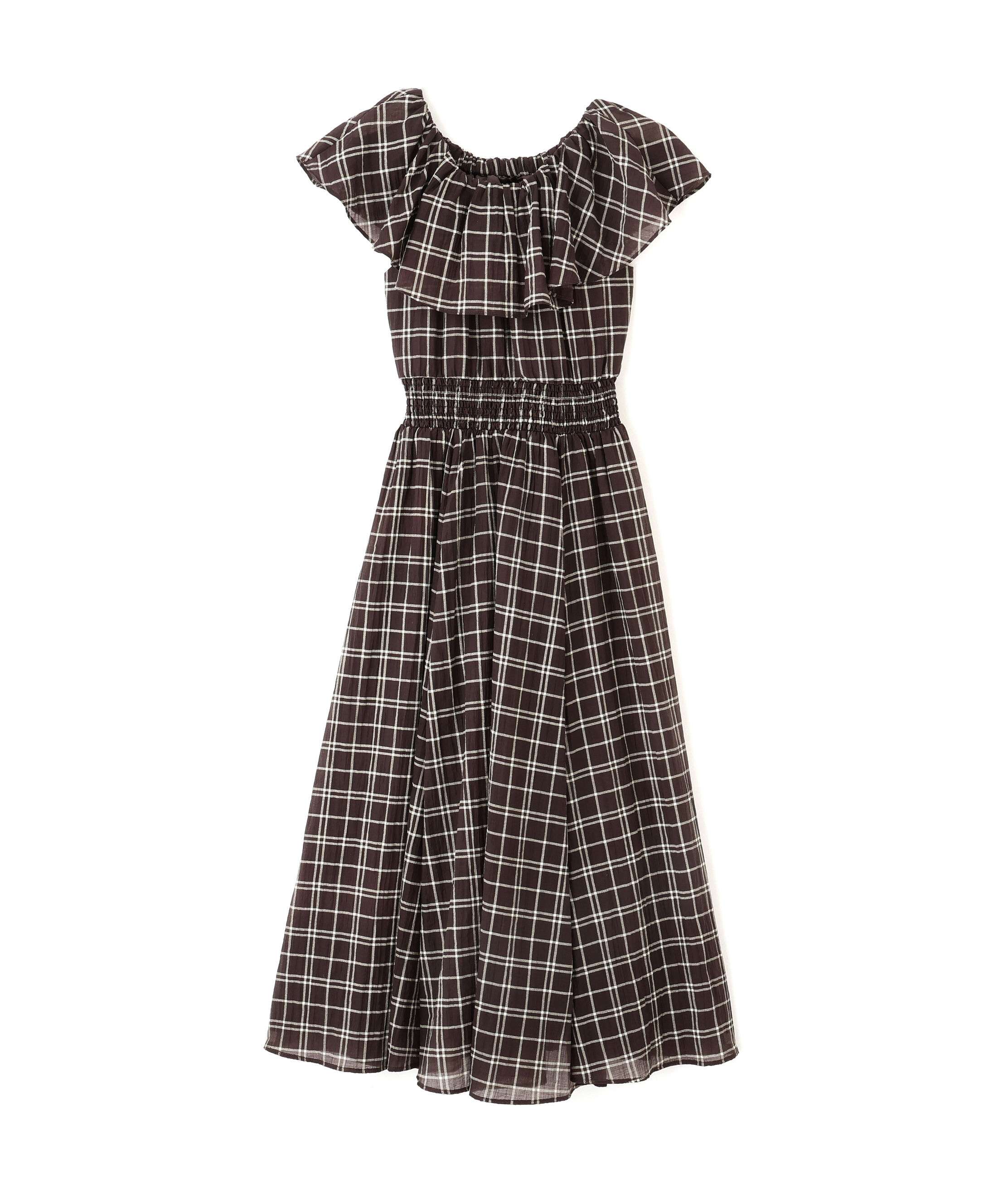 PROPORTION BODY DRESSING「シアーチェックオフショルワンピース26SS」|ワンピース|