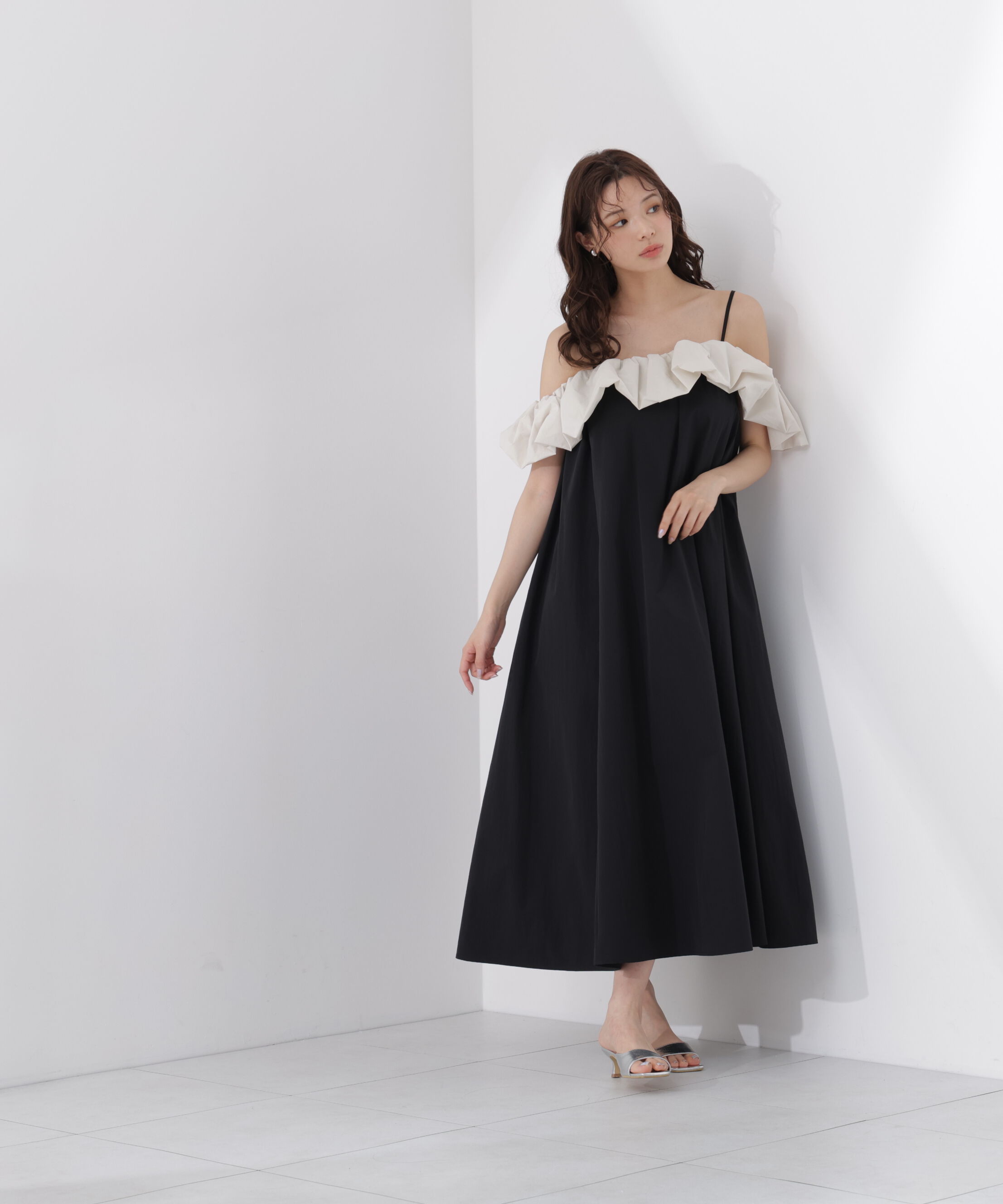 PROPORTION BODY DRESSING「＜EDIT COLOGNE＞バルーンオフショルキャミワンピース」|ワンピース|