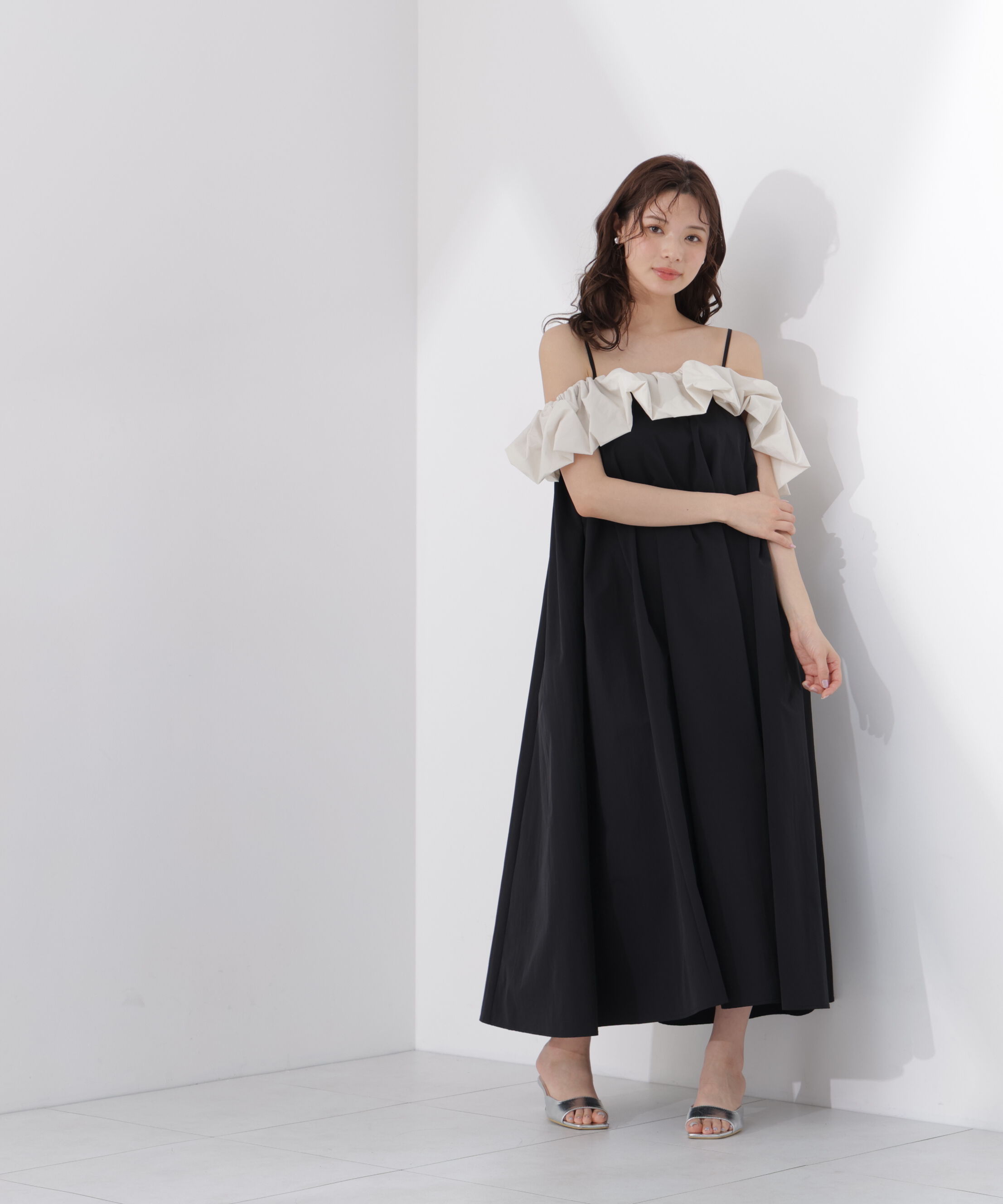 PROPORTION BODY DRESSING「＜EDIT COLOGNE＞バルーンオフショルキャミワンピース」|ワンピース|