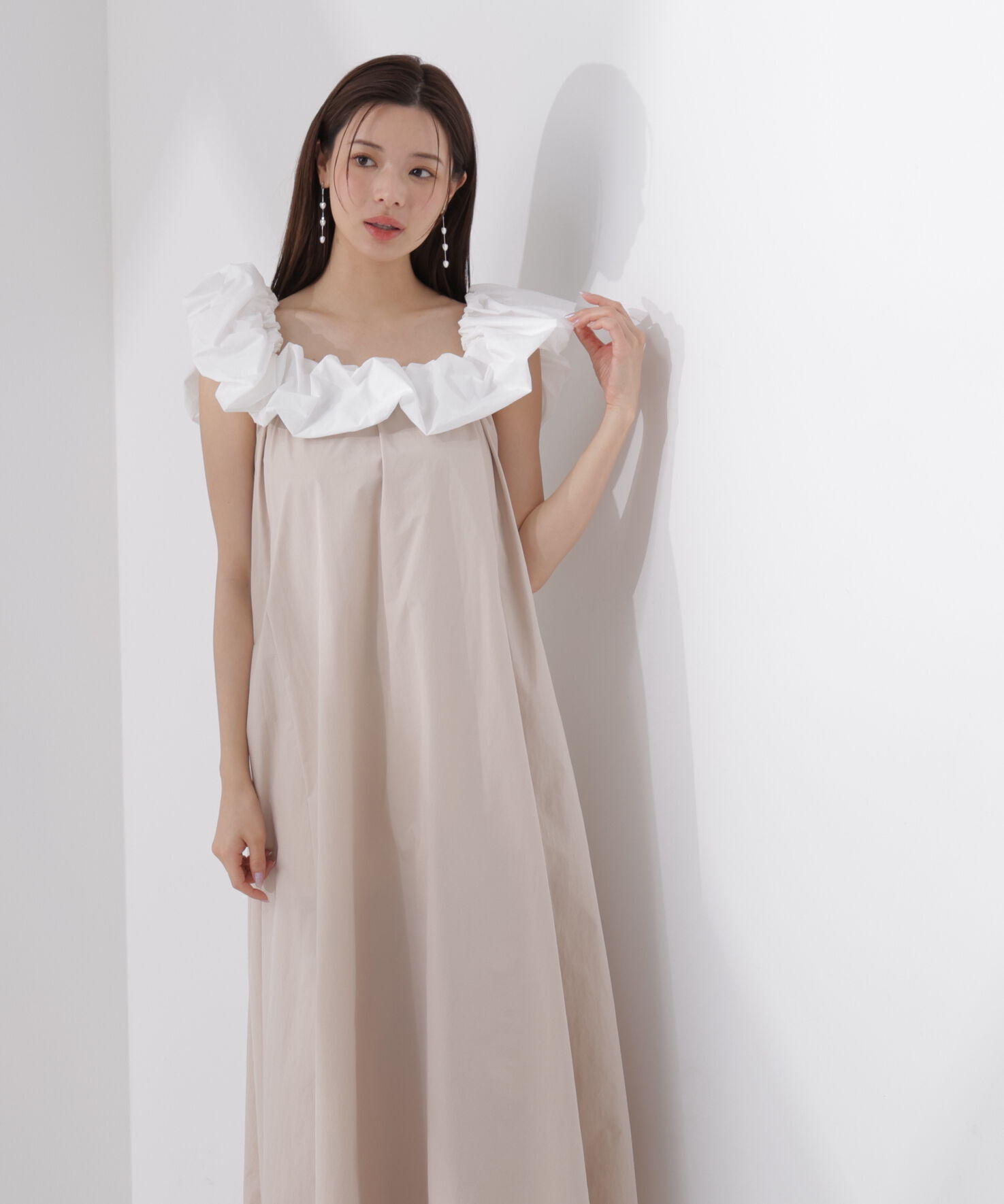 PROPORTION BODY DRESSING「＜EDIT COLOGNE＞バルーンオフショルキャミワンピース」|ワンピース|