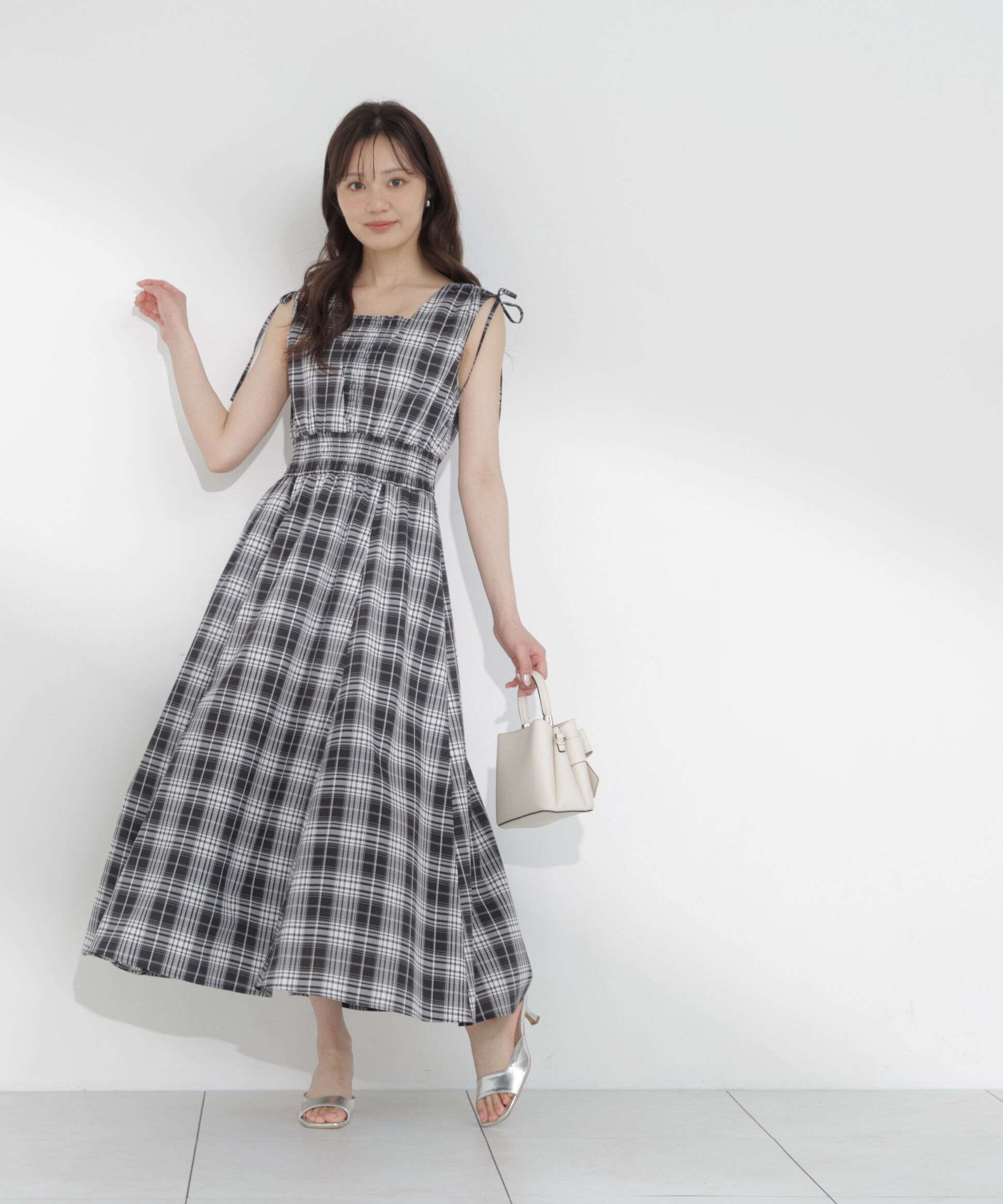 PROPORTION BODY DRESSING「＜中川紅葉さん着用＞ショルダーリボンギャザーワンピース」|ワンピース|