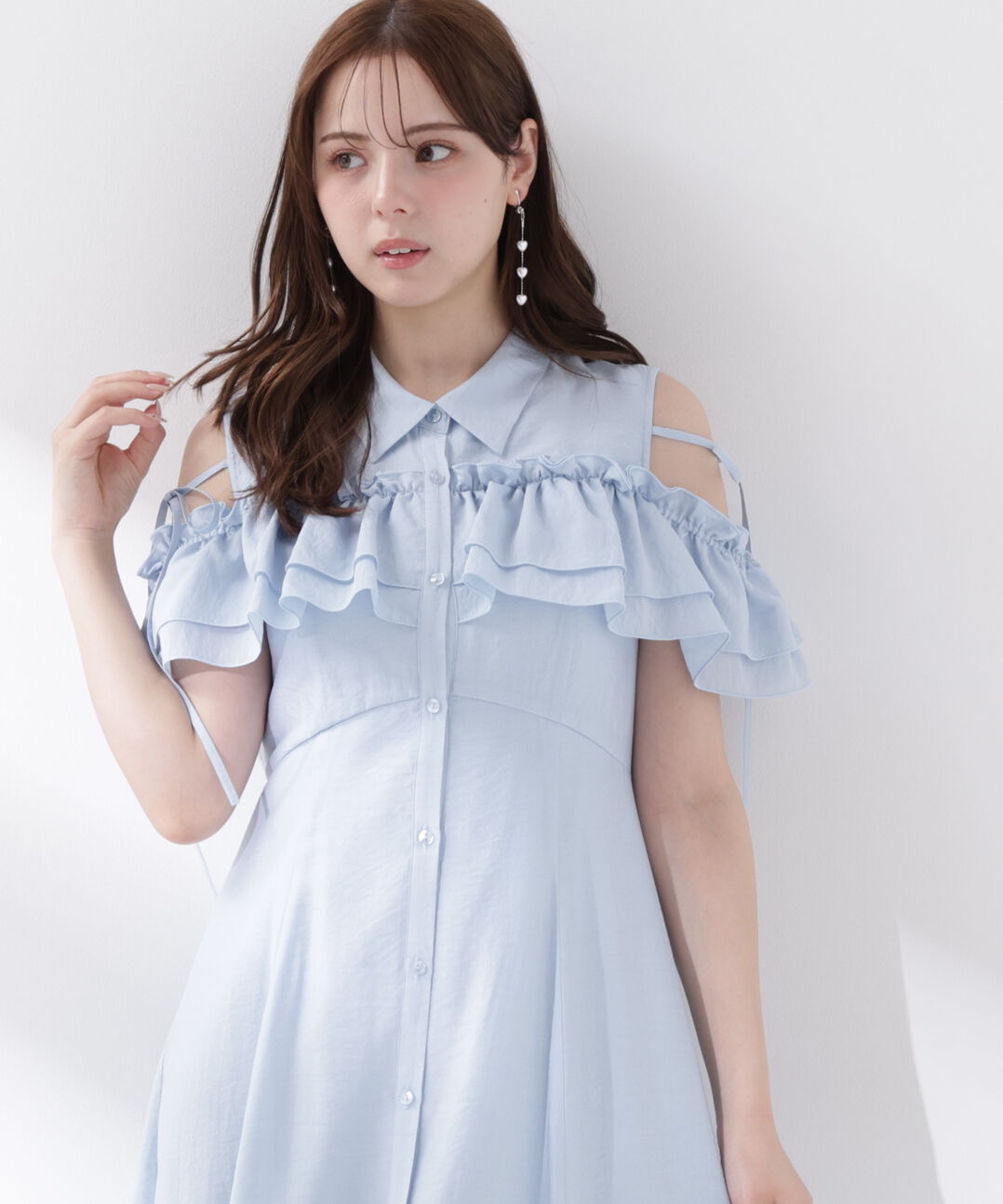 PROPORTION BODY DRESSING「＜EDIT COLOGNE＞フリルシャツワンピース」|ワンピース|