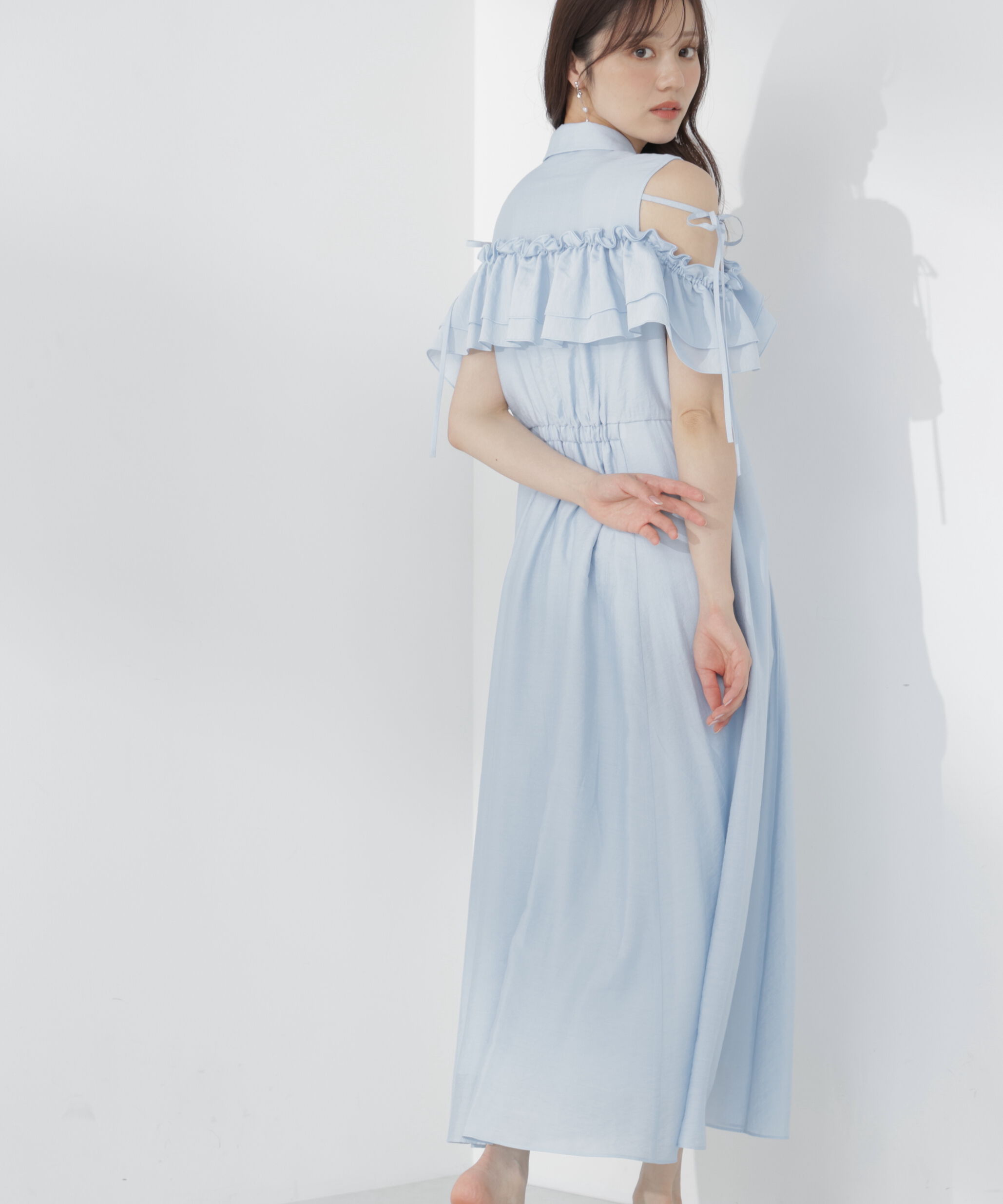 PROPORTION BODY DRESSING「＜EDIT COLOGNE＞フリルシャツワンピース」|ワンピース|