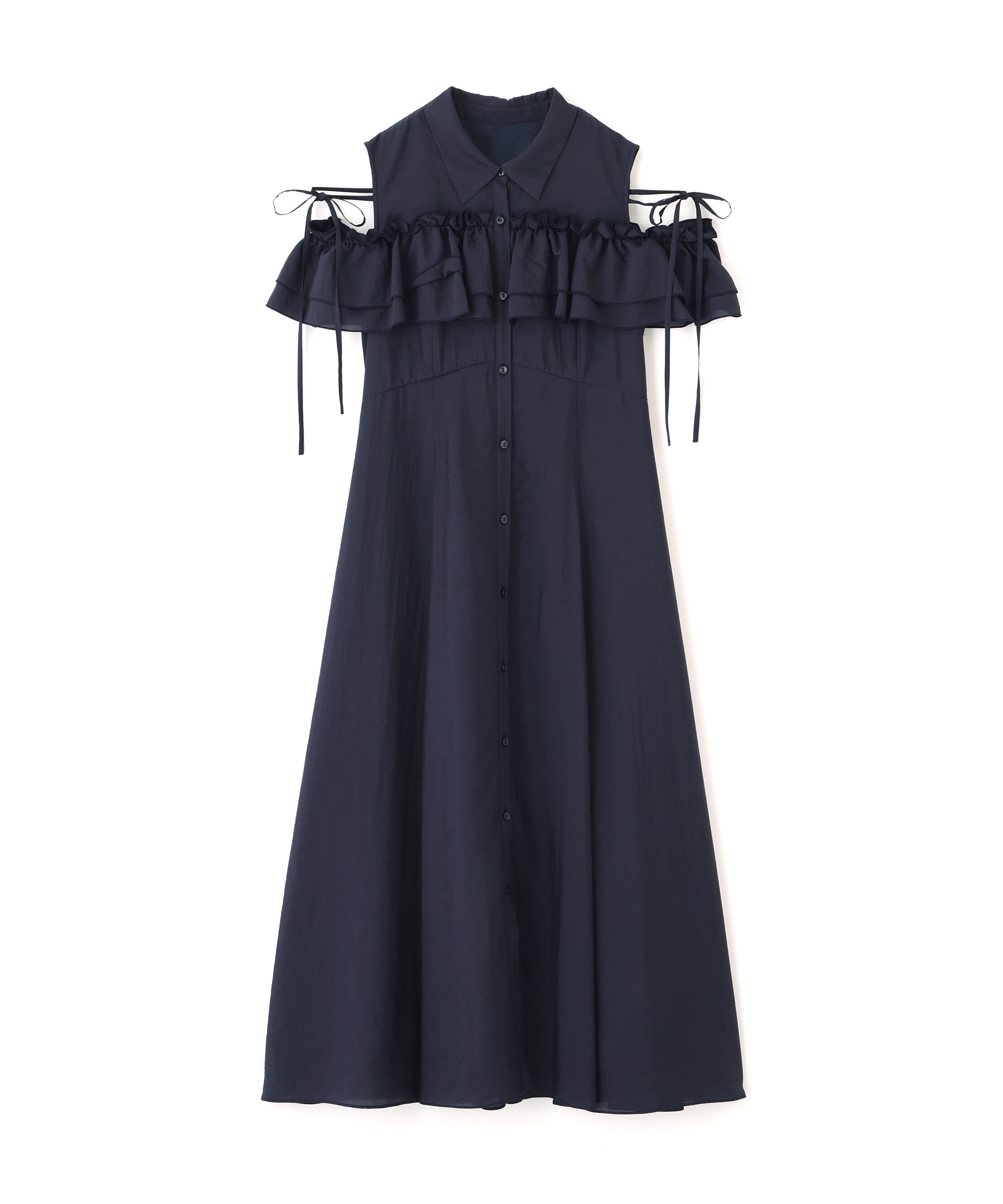 PROPORTION BODY DRESSING「＜EDIT COLOGNE＞フリルシャツワンピース」|ワンピース|