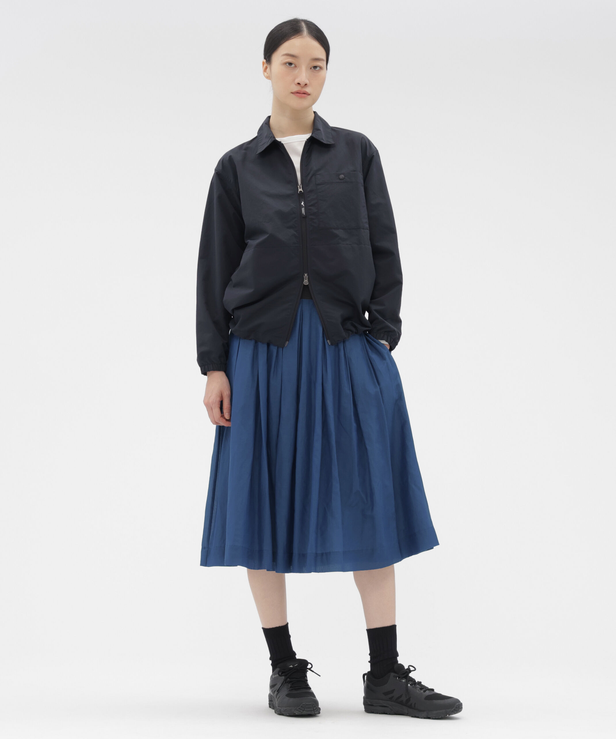  「SHEER COTTON SILK SKIRT」|スカート|BLUE