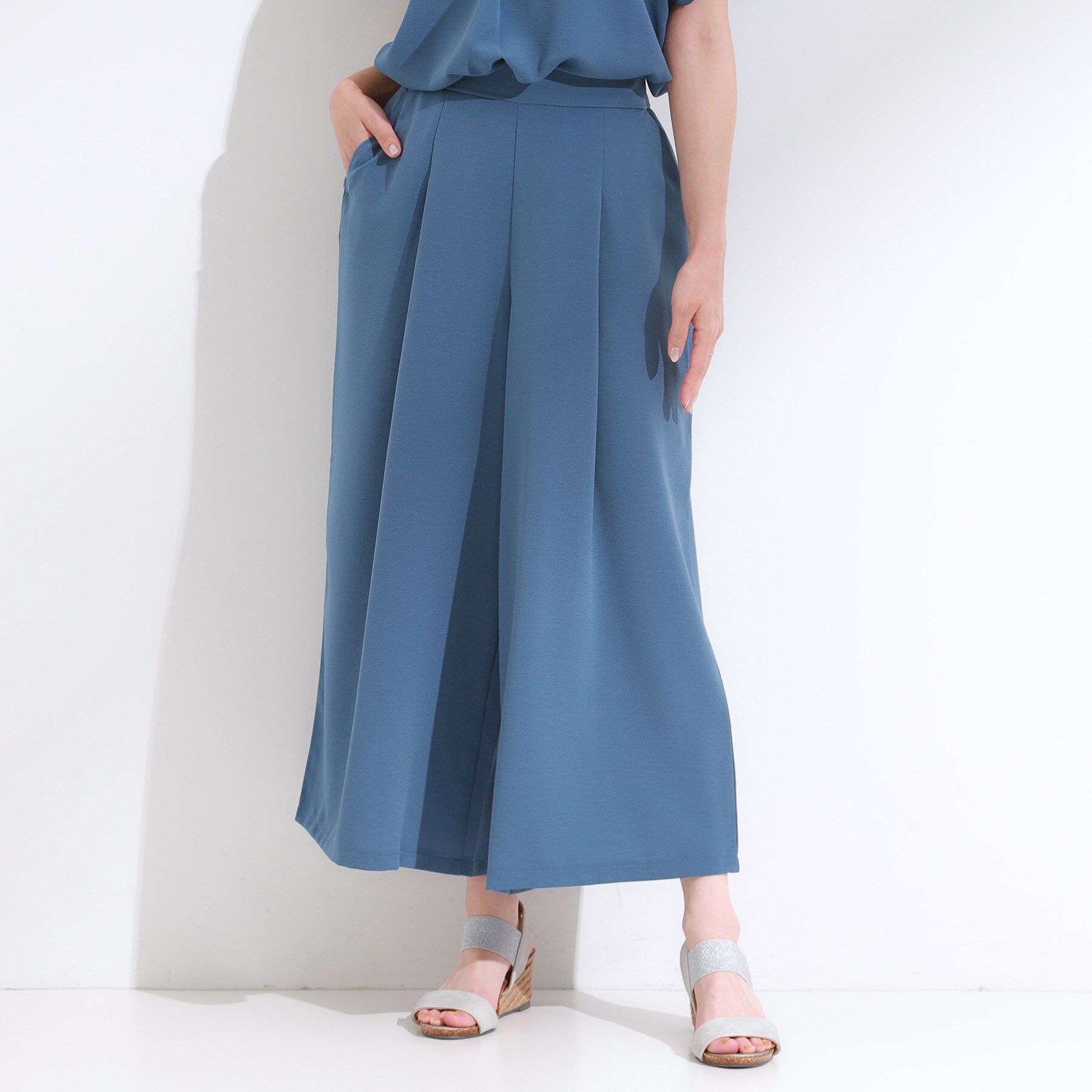 SHOO･LA･RUE「【セットアップ可/ひんやり】下半身カバーにも タックスカーチョ」|その他|