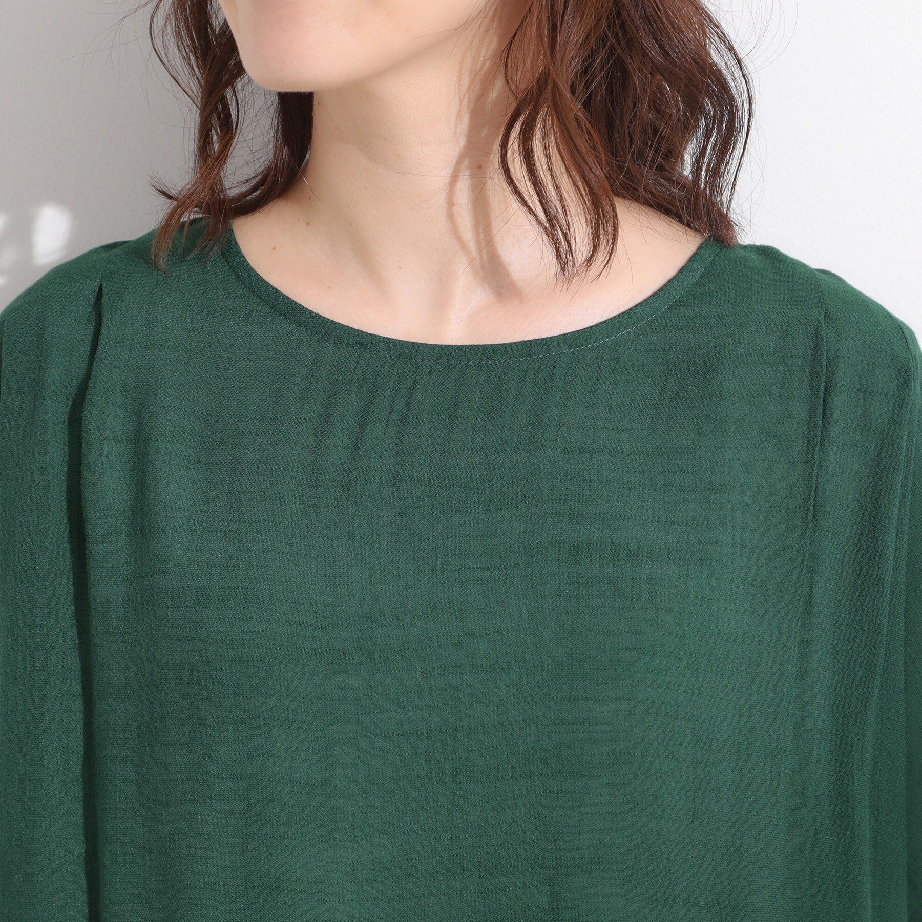 SHOO･LA･RUE「【S-LL】着るだけで簡単にコーデが決まる レースレイヤード風ドルマントップス」|Tシャツ・カットソー|