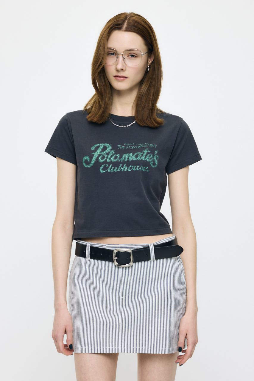 MOUSSY「NOSTALGIC LETTERED TEE」|Tシャツ・カットソー|L/BLK1