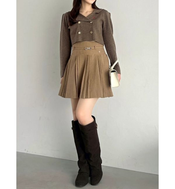 dazzlin「【POLO BCSコラボ】テーラーカラーニットトップス ※BROWN WEB限定カラー」|ニット・セーター|