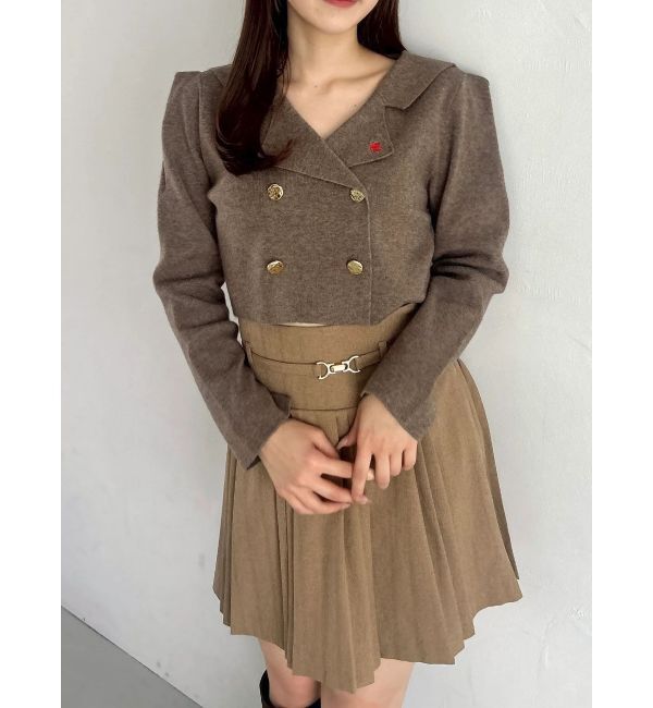 dazzlin「【POLO BCSコラボ】テーラーカラーニットトップス ※BROWN WEB限定カラー」|ニット・セーター|ブラウン