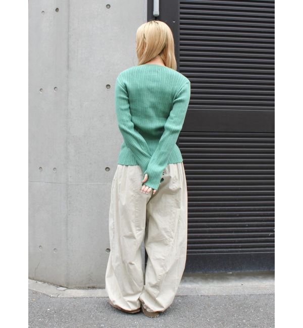 Ungrid「バレルレッグタックパンツ」|その他|