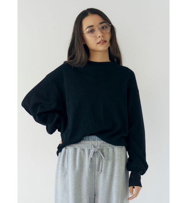 Ungrid「【WEB限定】スリーブボリュームワッフルロングスリーブTee」|Tシャツ・カットソー|