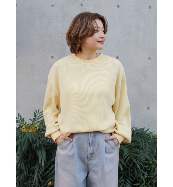 Ungrid「【WEB限定】スリーブボリュームワッフルロングスリーブTee」|Tシャツ・カットソー|