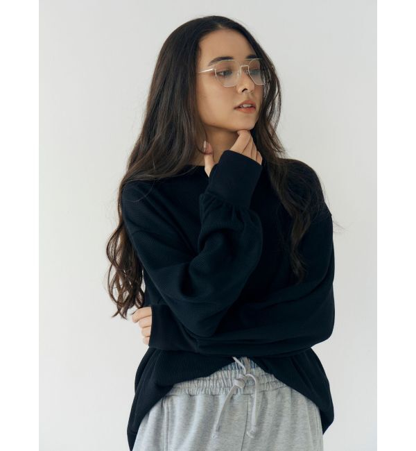 Ungrid「【WEB限定】スリーブボリュームワッフルロングスリーブTee」|Tシャツ・カットソー|