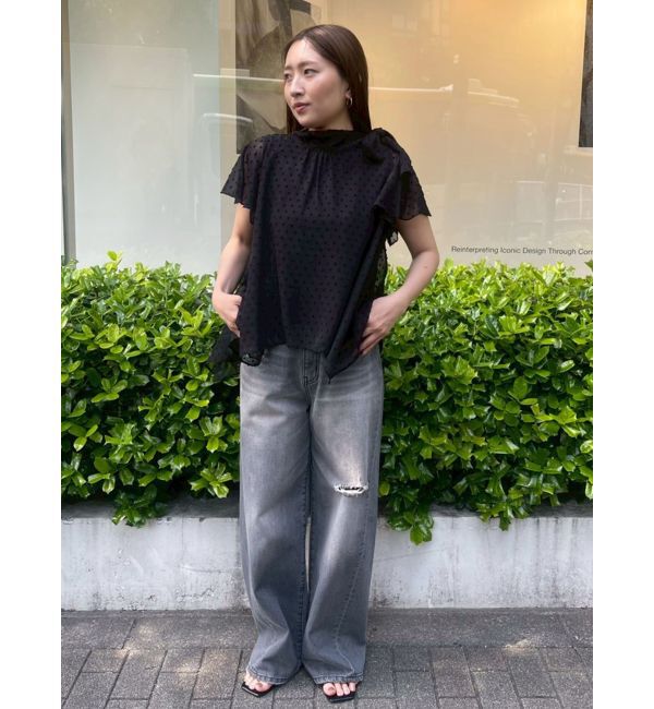LAGUNAMOON「リップドデニムパンツ」|デニム|