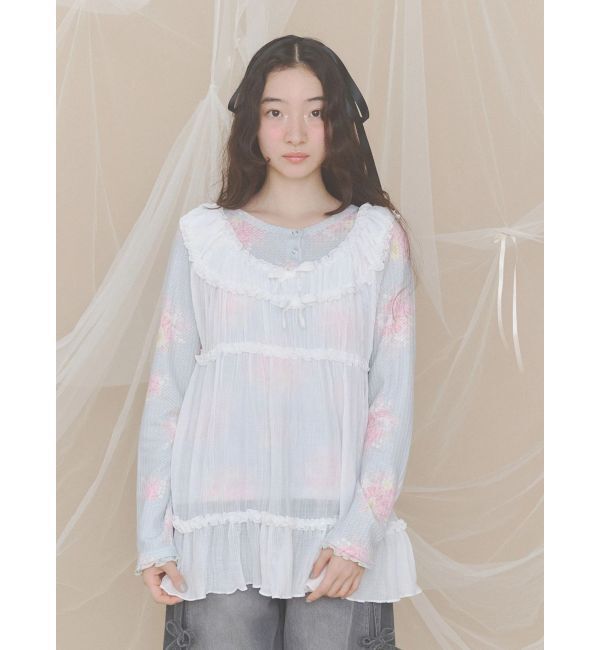 merry jenny「bouquetワッフルトップス」|Tシャツ・カットソー|