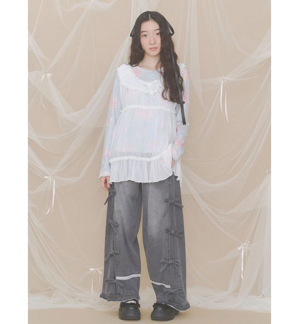 merry jenny「bouquetワッフルトップス」|Tシャツ・カットソー|