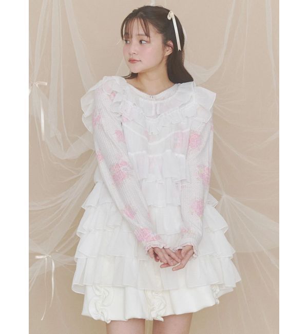 merry jenny「bouquetワッフルトップス」|Tシャツ・カットソー|