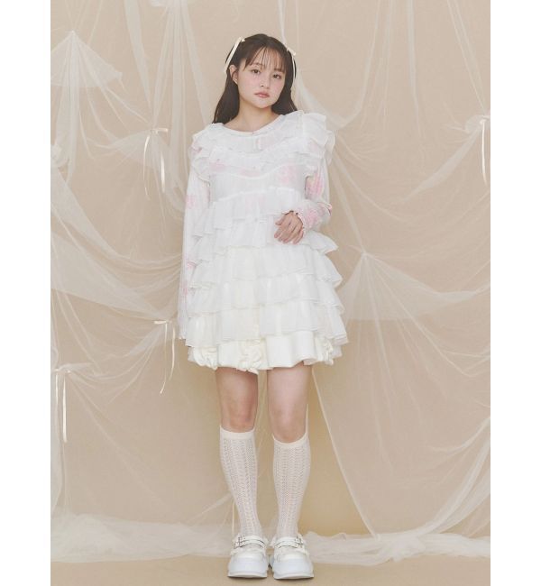 merry jenny「bouquetワッフルトップス」|Tシャツ・カットソー|