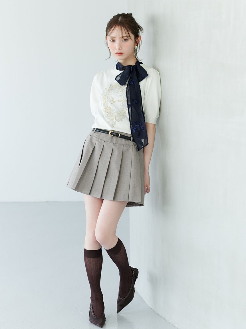 SNIDEL「ベルトセットプリーツミニスカショーパン」|その他|GRY