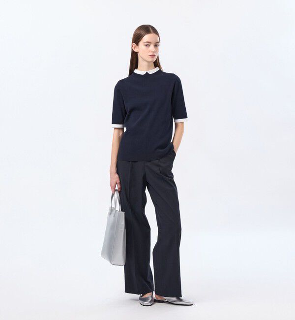 MACKINTOSH PHILOSOPHY「Cleric Collar Knit ハーフスリーブ」|ニット・セーター|