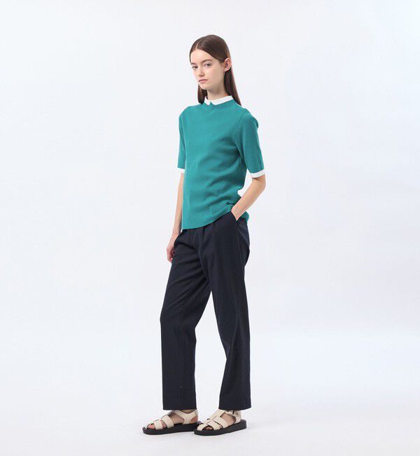 MACKINTOSH PHILOSOPHY「Cleric Collar Knit ハーフスリーブ」|ニット・セーター|
