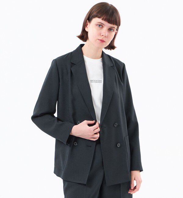 MACKINTOSH PHILOSOPHY「【WEB&一部店舗限定】ドライタッチオックスジャケット」|テーラードジャケット|ネイビー