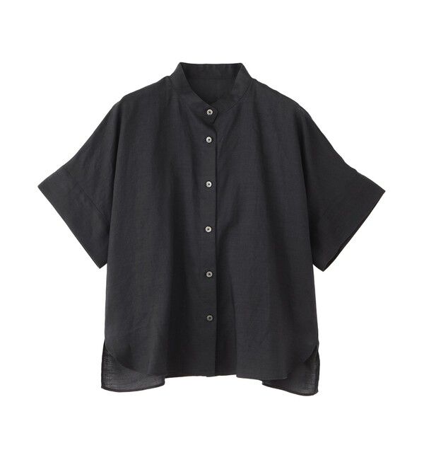 MACKINTOSH PHILOSOPHY「【WEB&一部店舗限定】ラミーバンドカラーシャツ」|シャツ・ブラウス|ブラック