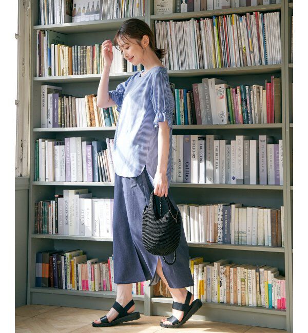 ikka「冷感袖切り替えブラウス」|シャツ・ブラウス|
