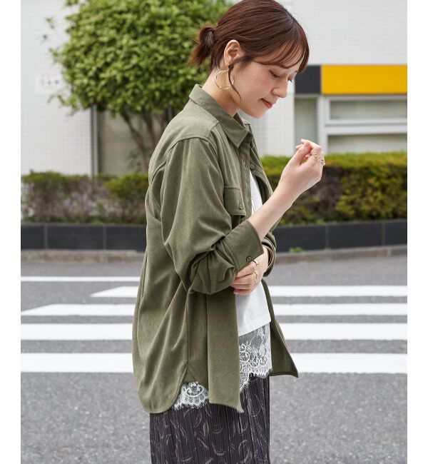 ikka「コーデュロイオーバーシャツ」|シャツ・ブラウス|