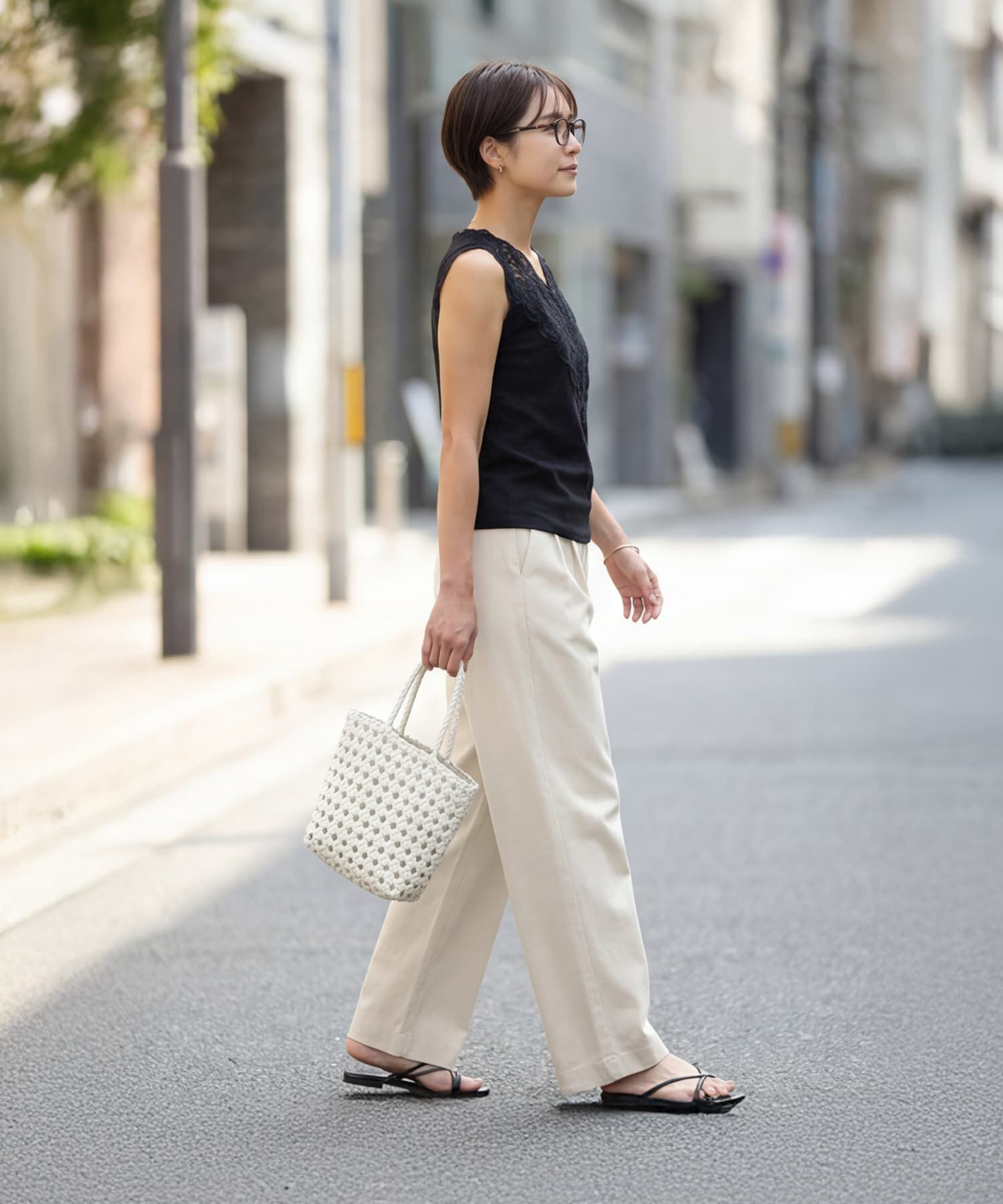 STYLE DELI「【selection】レース張りベアタンクトップ」|タンクトップ|