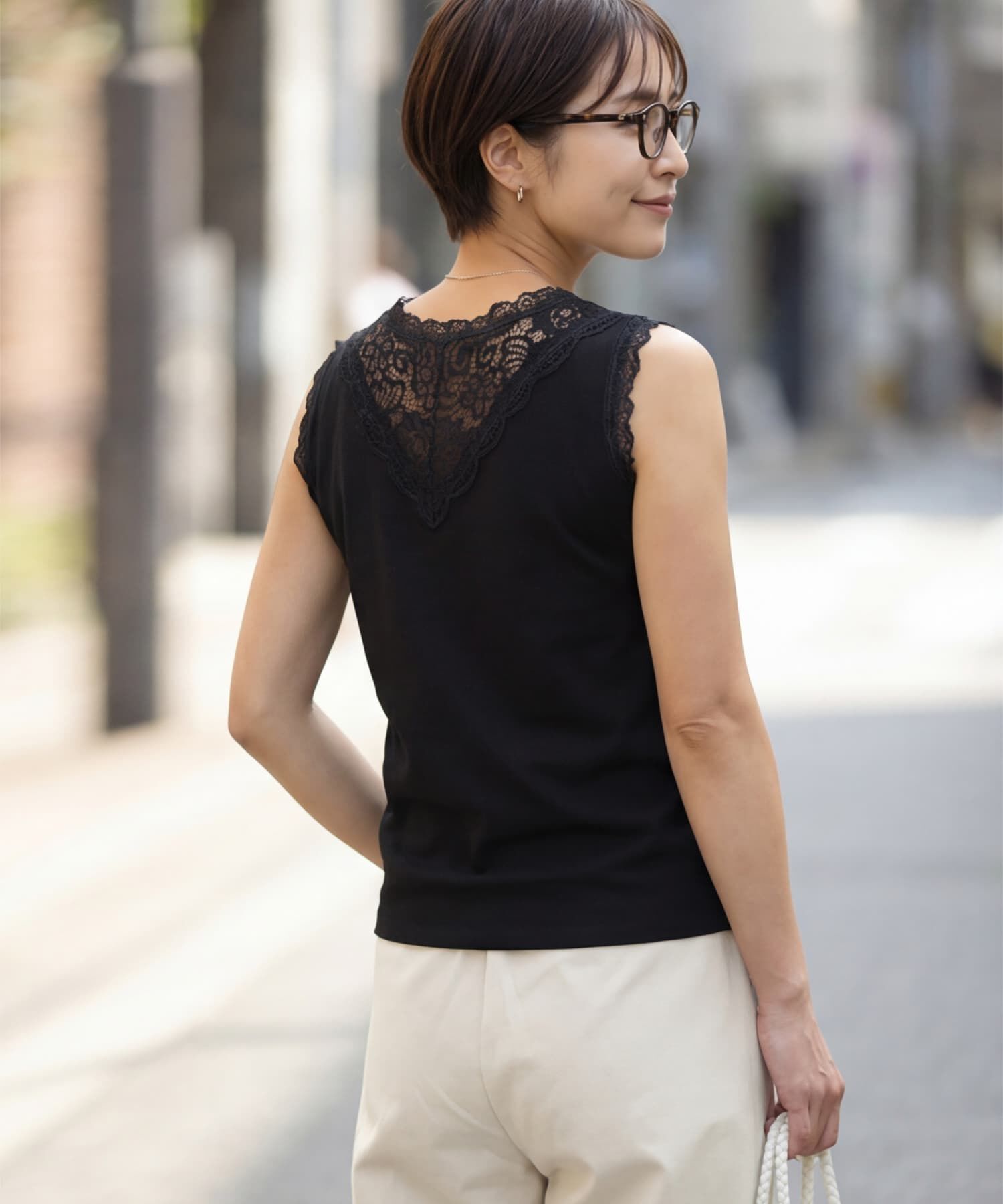 STYLE DELI「【selection】レース張りベアタンクトップ」|タンクトップ|