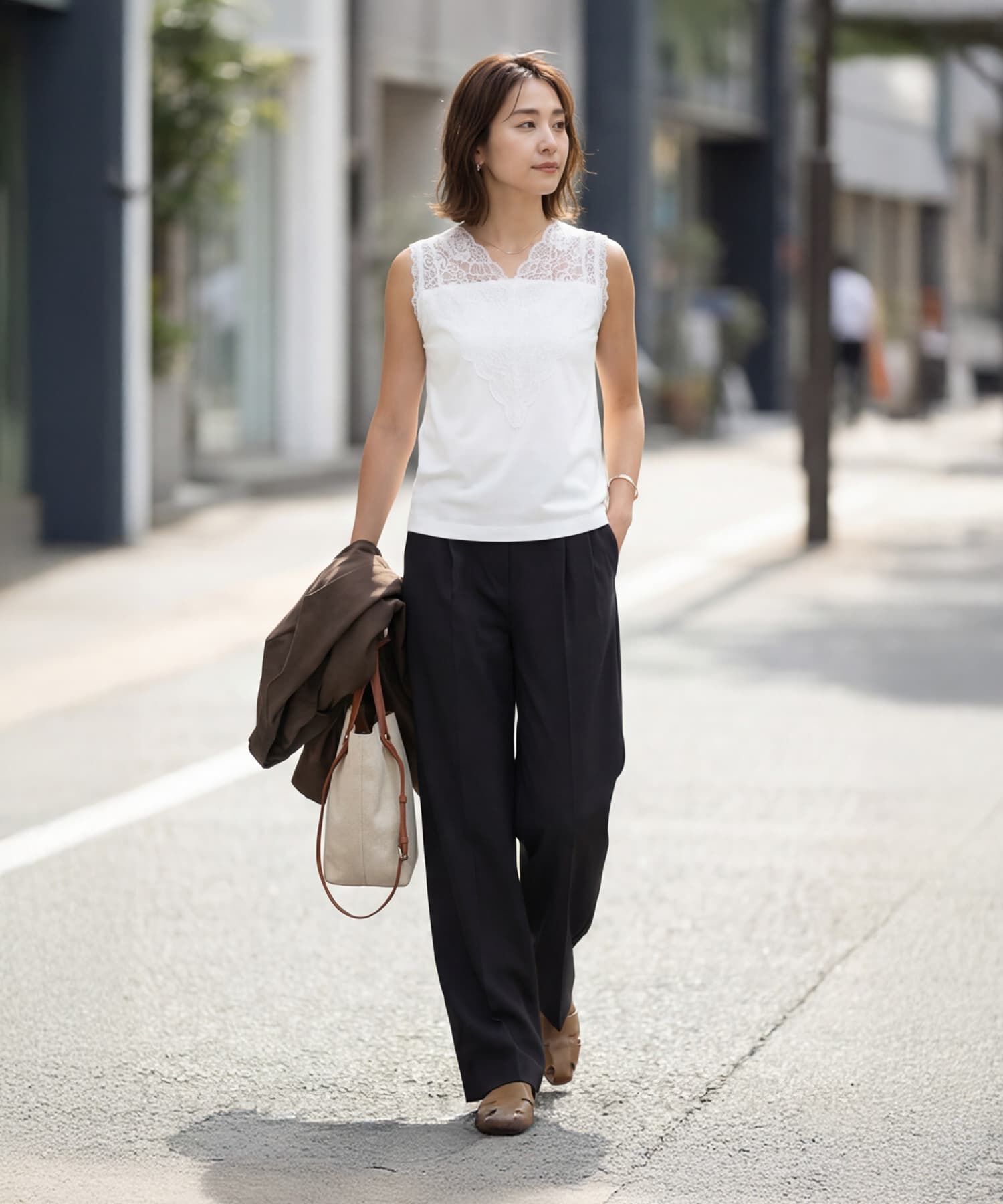 STYLE DELI「【selection】レース張りベアタンクトップ」|タンクトップ|