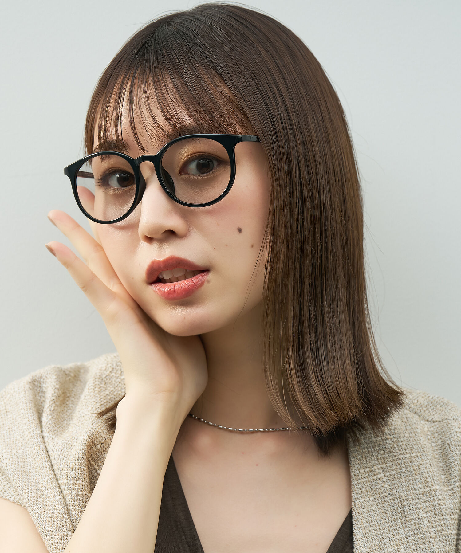  「ボストン型 サングラス 軽量 UVカット 紫外線対策 クリア ベージュ べっ甲 ブラック」|サングラス|ブラック系その他