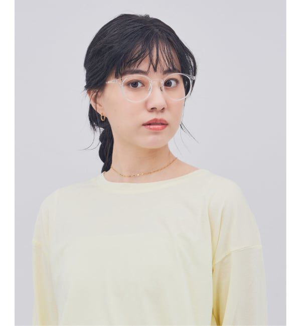  「ボストン型 メガネ｜クリアカラー｜伊達メガネ 度付きメガネ｜ユニセックス  レンズ交換券付」|メガネ|