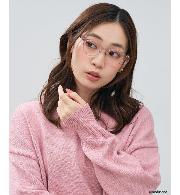  「Zoff｜mofusand メガネ XSｻｲｽﾞ | モフサンド [CASUALモデル] 伊達・度付き眼鏡  レンズ交換券付」|メガネ|ライトピンク