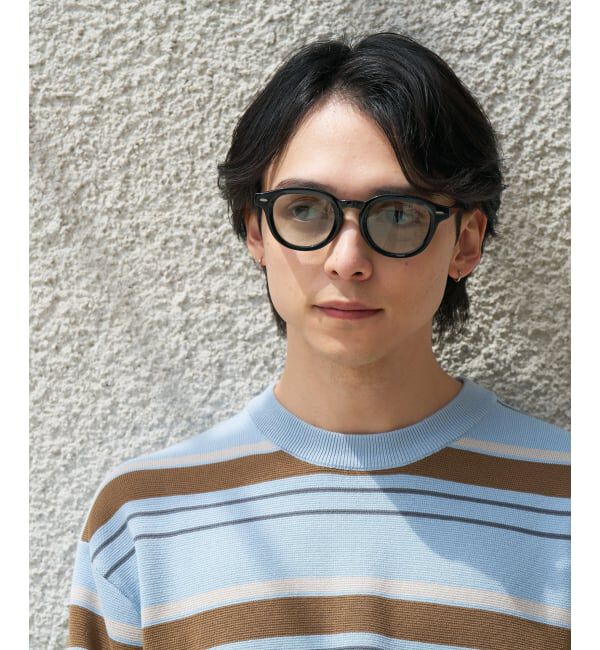  「【WEB限定】SUNCUTGlasses/UV100%CUT ウェリントン型サングラス | カラーレンズ 太縁 紫外線対策 UVカット」|サングラス|黒