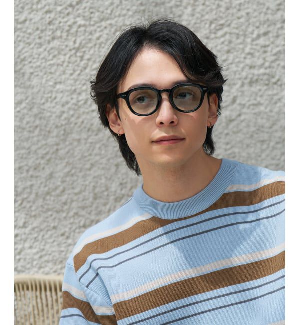  「【WEB限定】SUNCUTGlasses/UV100%CUT ウェリントン型サングラス | カラーレンズ 太縁 紫外線対策 UVカット」|サングラス|