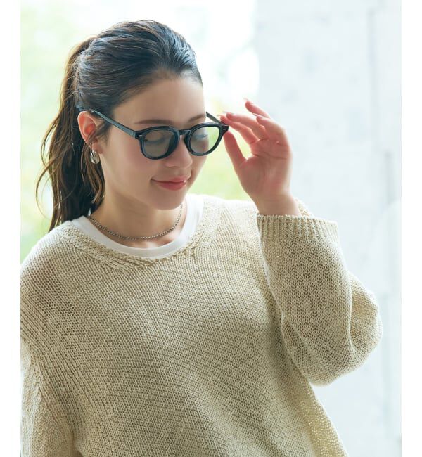  「【WEB限定】SUNCUTGlasses/UV100%CUT ウェリントン型サングラス | カラーレンズ 太縁 紫外線対策 UVカット」|サングラス|